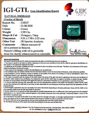 2.99/CT Natural emerald with Govt Lab Certificat (6771)